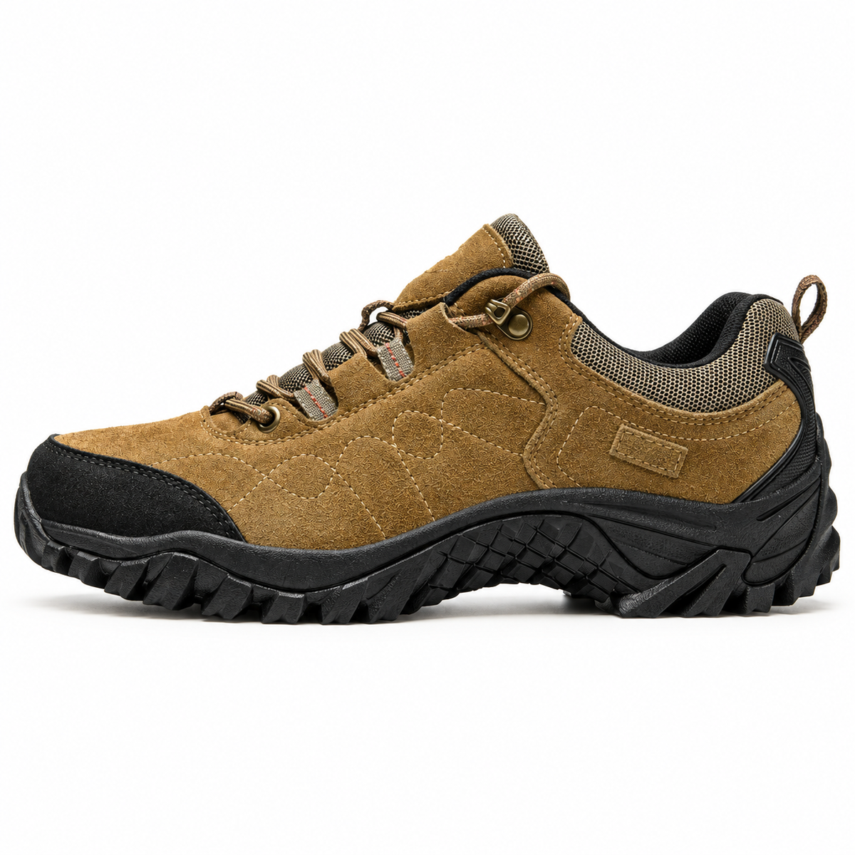 Chaussure homme randonnée basse cuir Saddlebrown – profil latéral