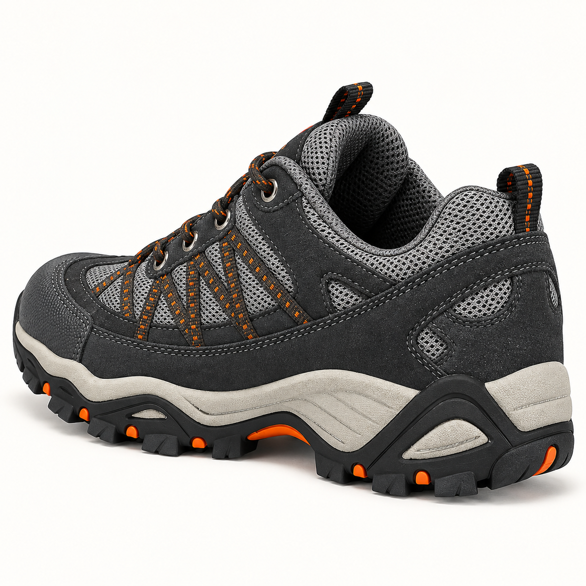 Chaussure randonnée légère polyvalente gris foncé vue arrière