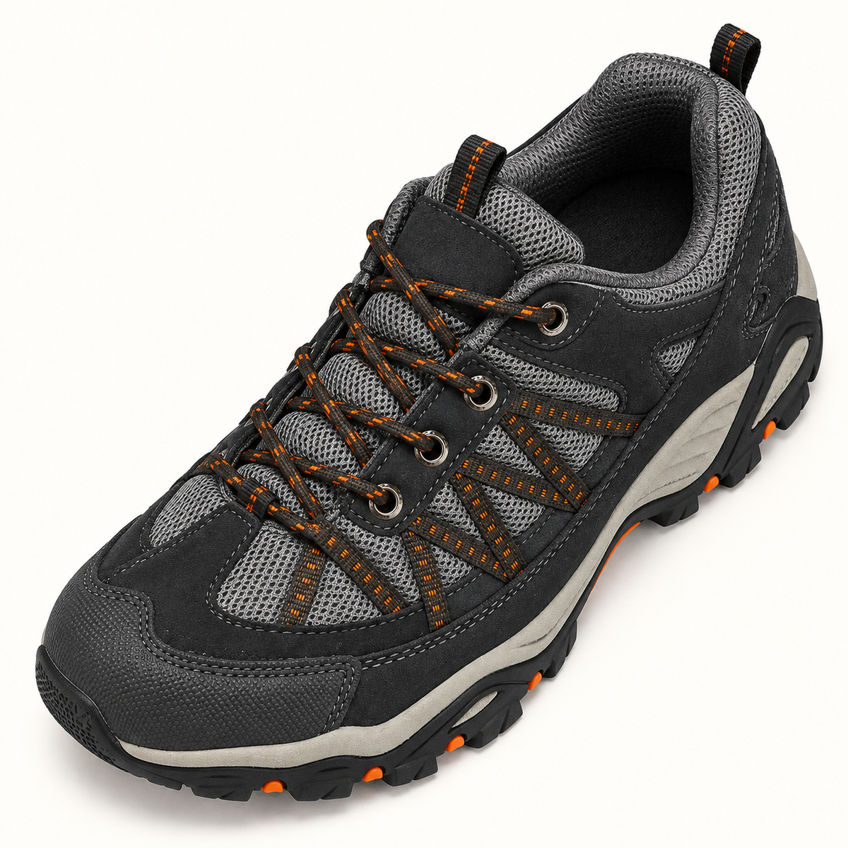 Chaussure randonnée légère polyvalente gris foncé vue du dessus