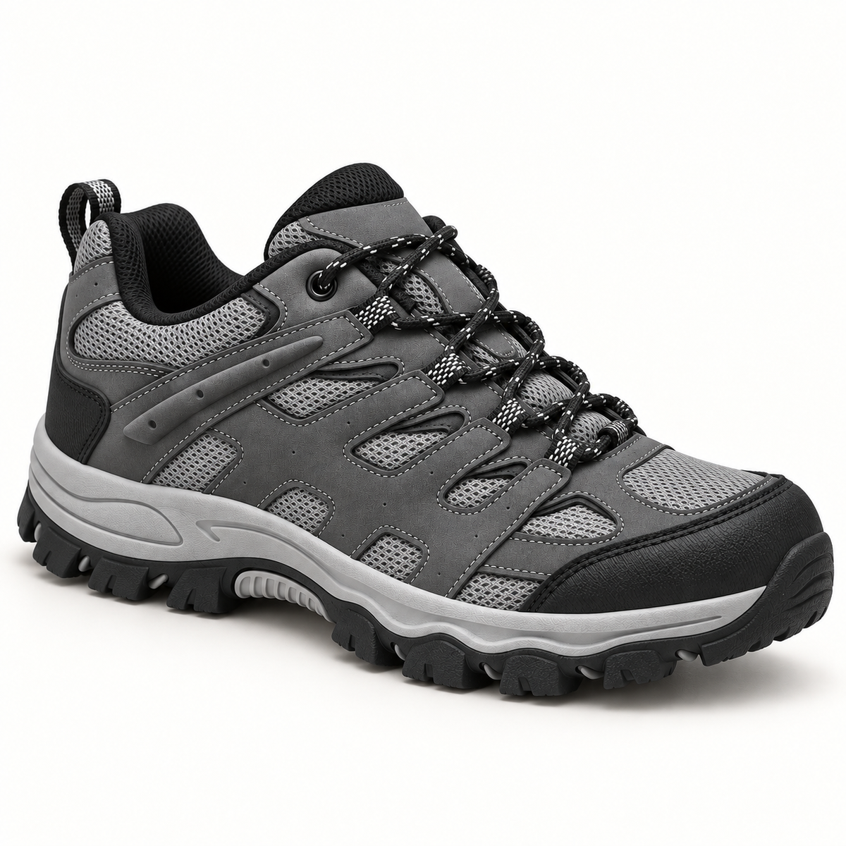 Chaussure randonnée montagne été grise — vue trois-quarts