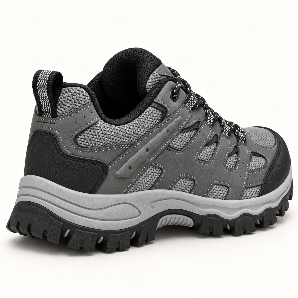 Chaussure randonnée montagne été grise — vue arrière du talon