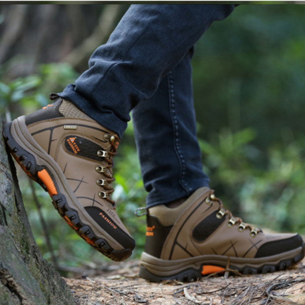 Bottes de Randonnée en cuir pour Homme marron