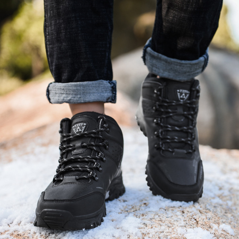 Bottes de Randonnée en cuir pour Homme noir