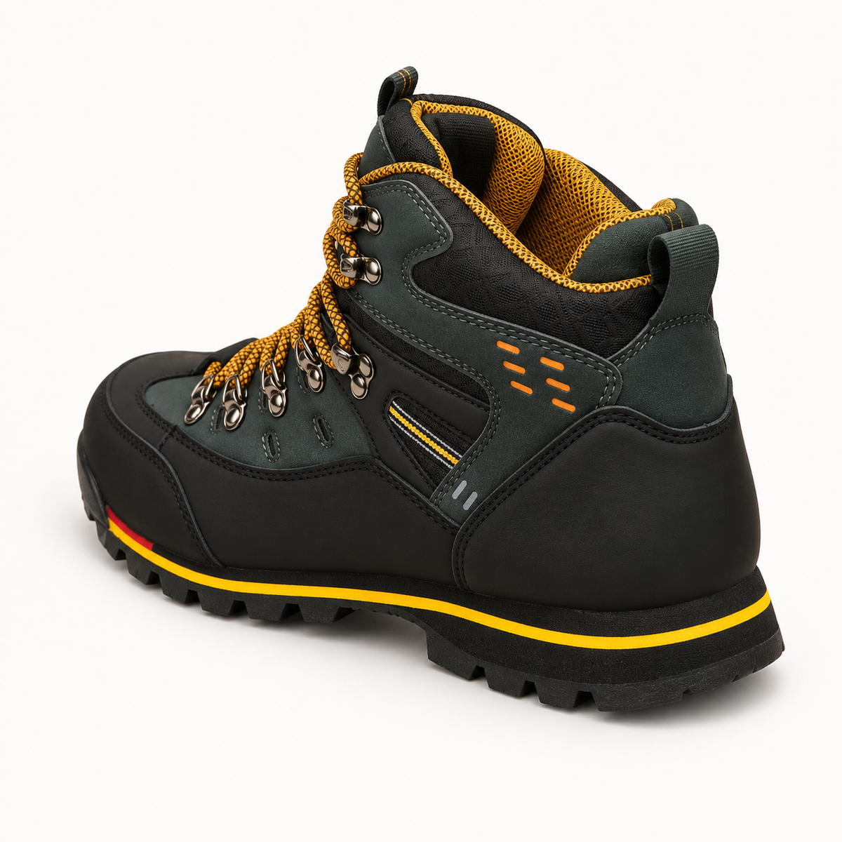 chaussures grande randonnee homme orange vue arriere