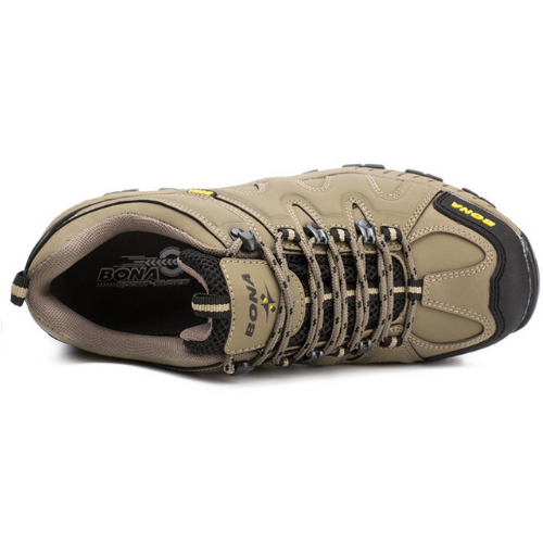 chaussure de randonnée basse homme beige vue de face