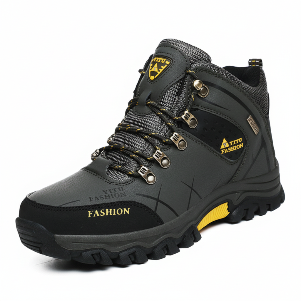 Bottes de Randonnée en cuir pour Homme vert