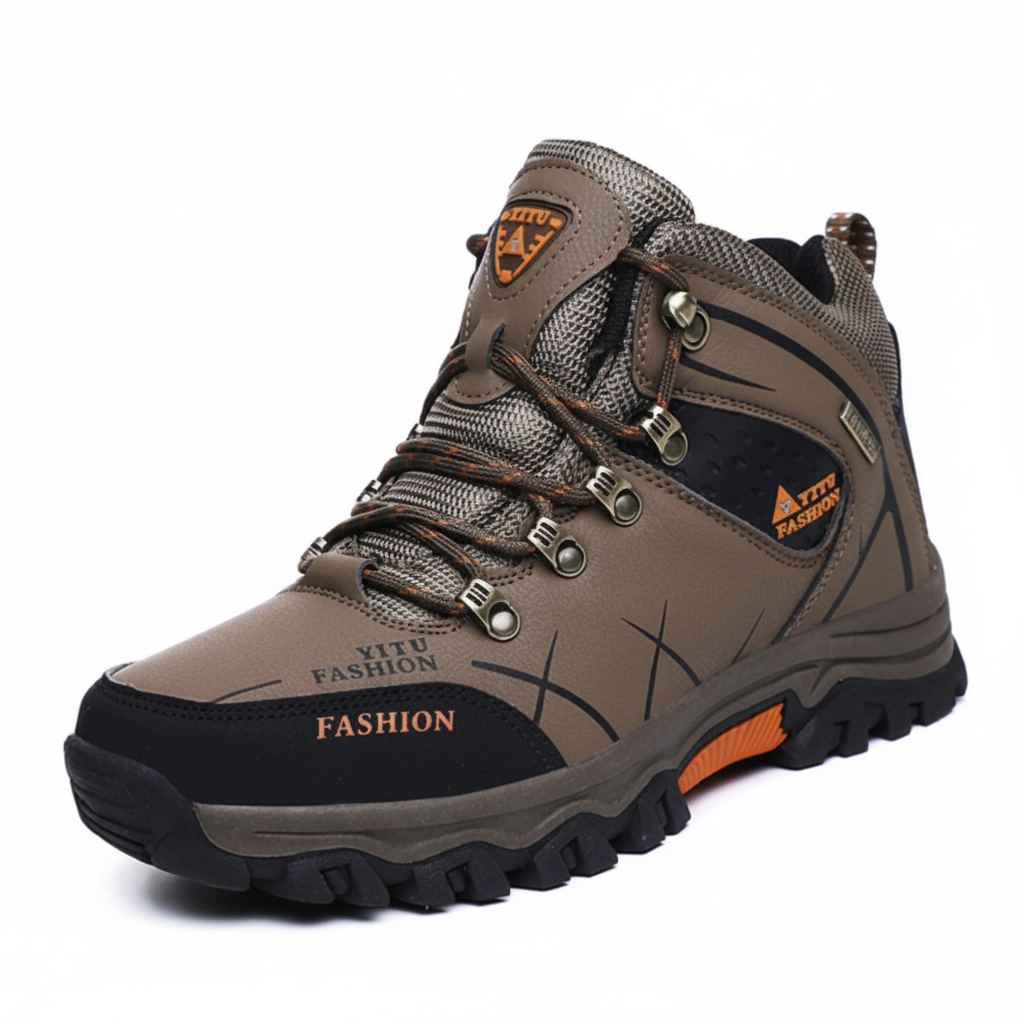 Bottes de Randonnée en cuir pour Homme marron