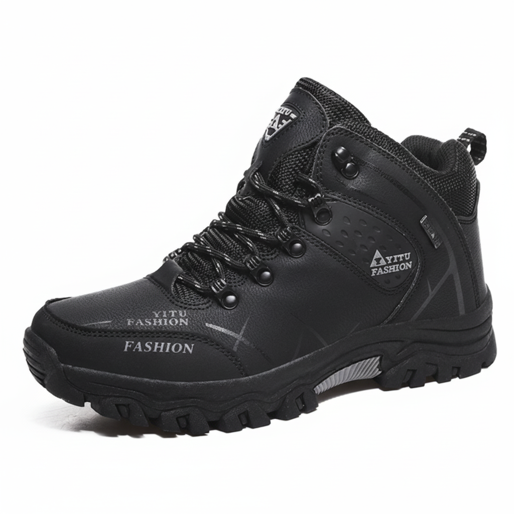 Bottes de Randonnée en cuir pour Homme noir