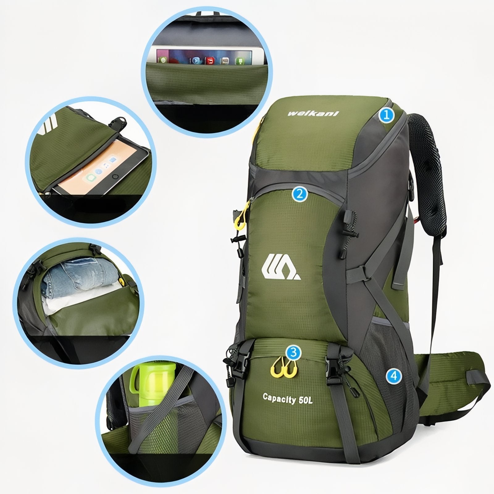 Sac Randonnée 50L Ultra Léger