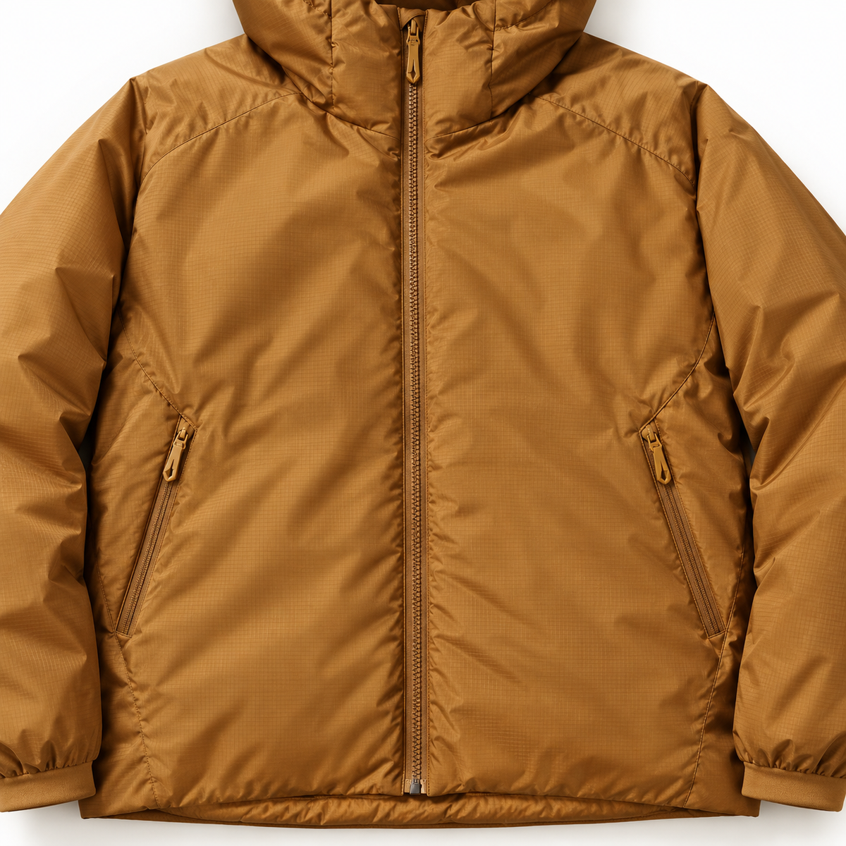 Veste imperméable randonnée homme marron – détail poches zippées