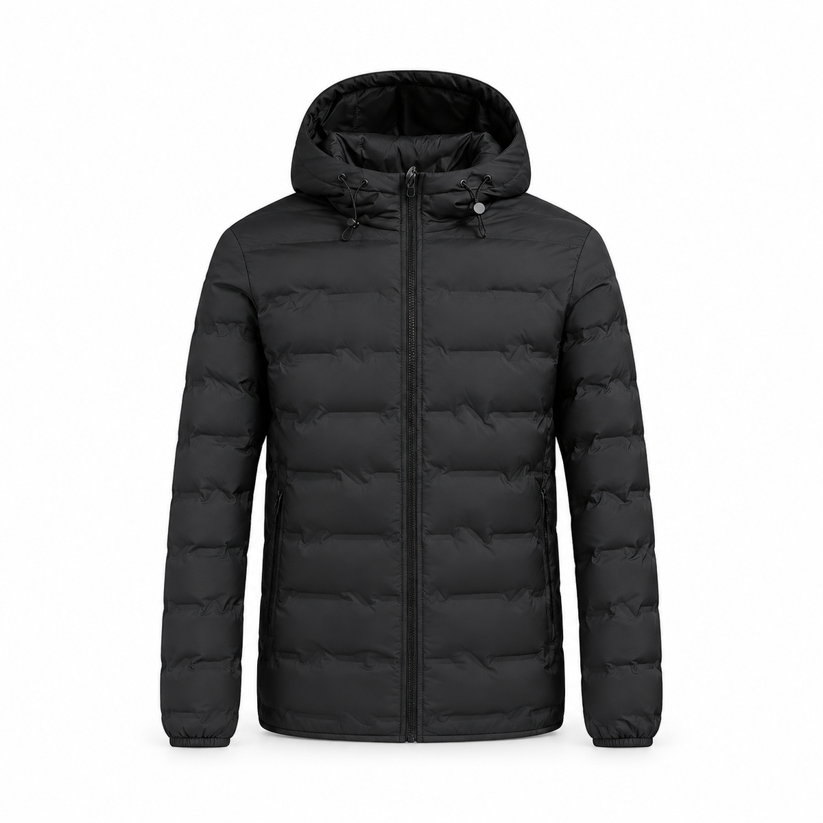 Doudoune duvet homme randonnée noire – vue de face