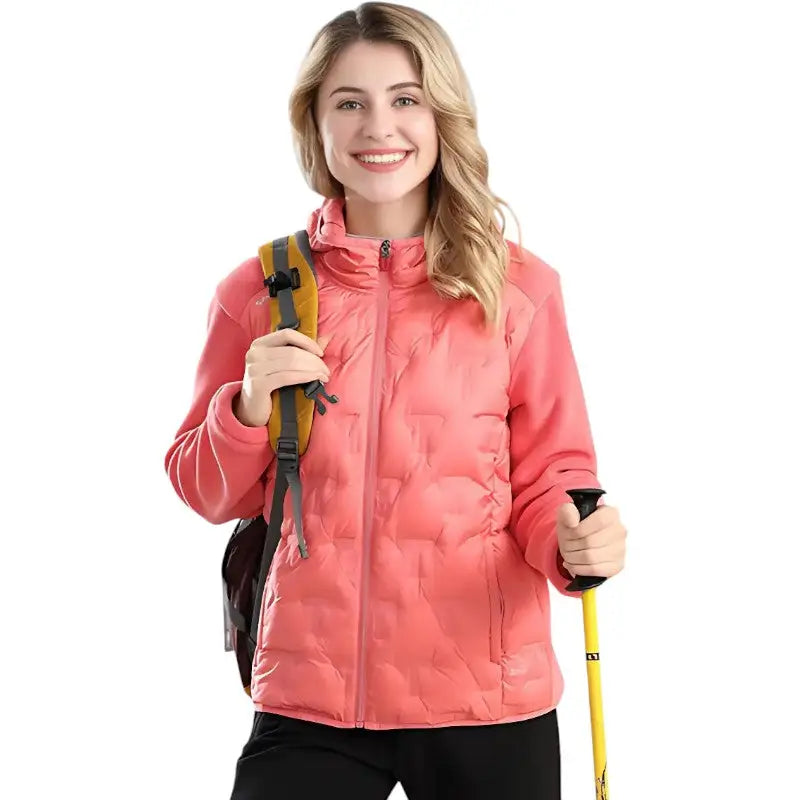 Doudoune Randonnée Rouge Femme