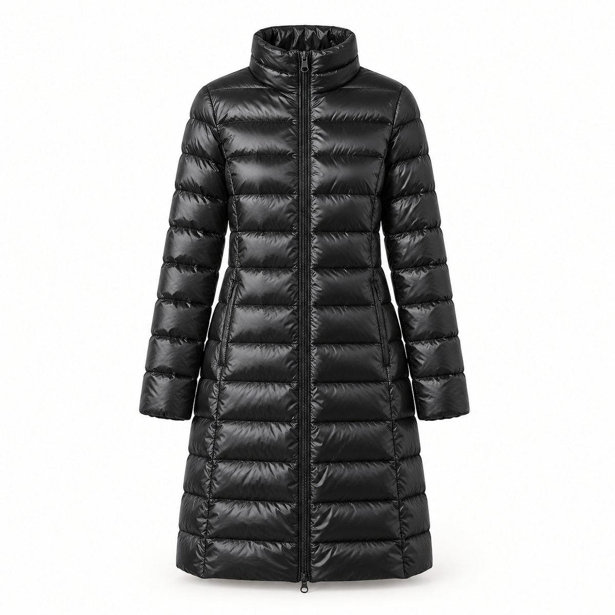 Doudoune longue femme randonnée noire – sans capuche