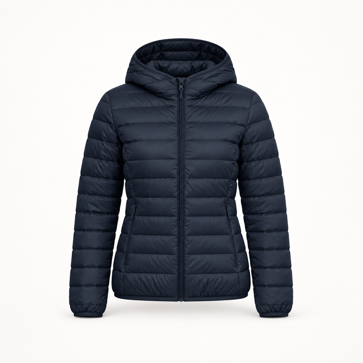 Doudoune plume femme randonnée bleu marine – vue de face