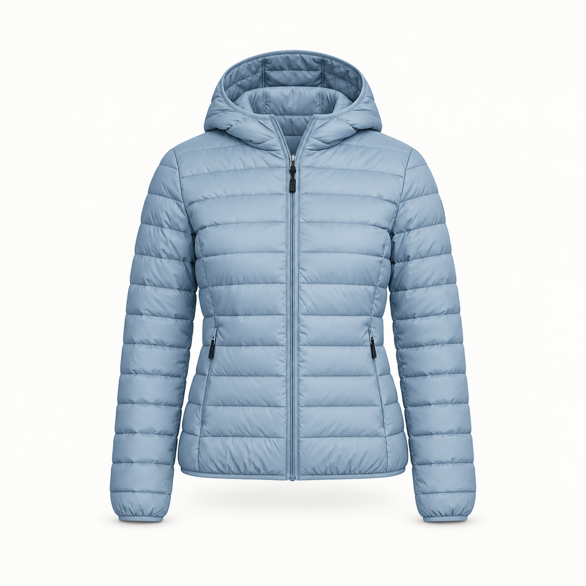 Doudoune plume femme randonnée bleue – vue de face