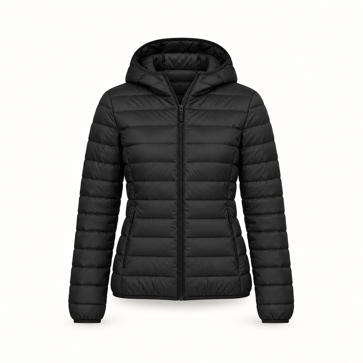 Doudoune plume femme randonnée noire – vue de face