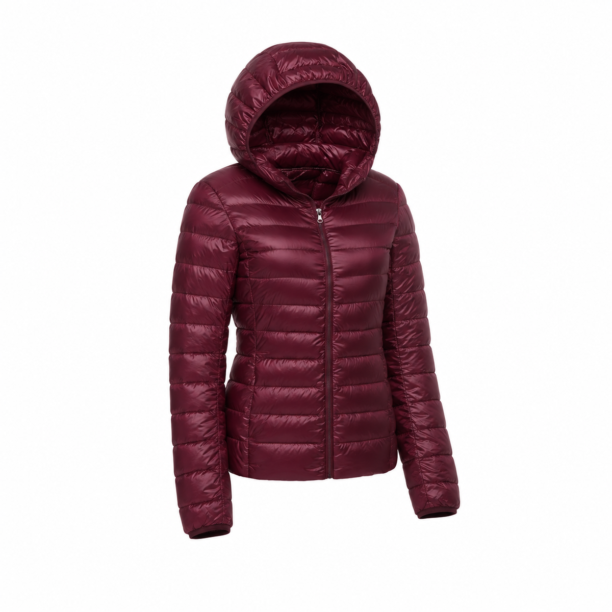 Doudoune randonnée femme – vue trois-quarts violette