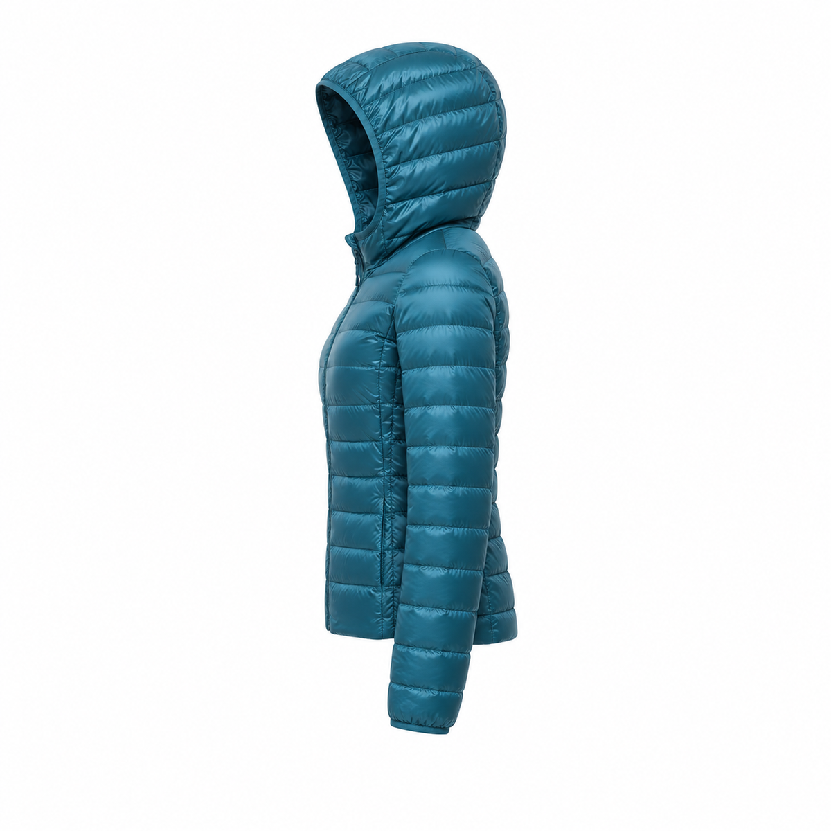 Doudoune randonnée femme – vue de profil bleue