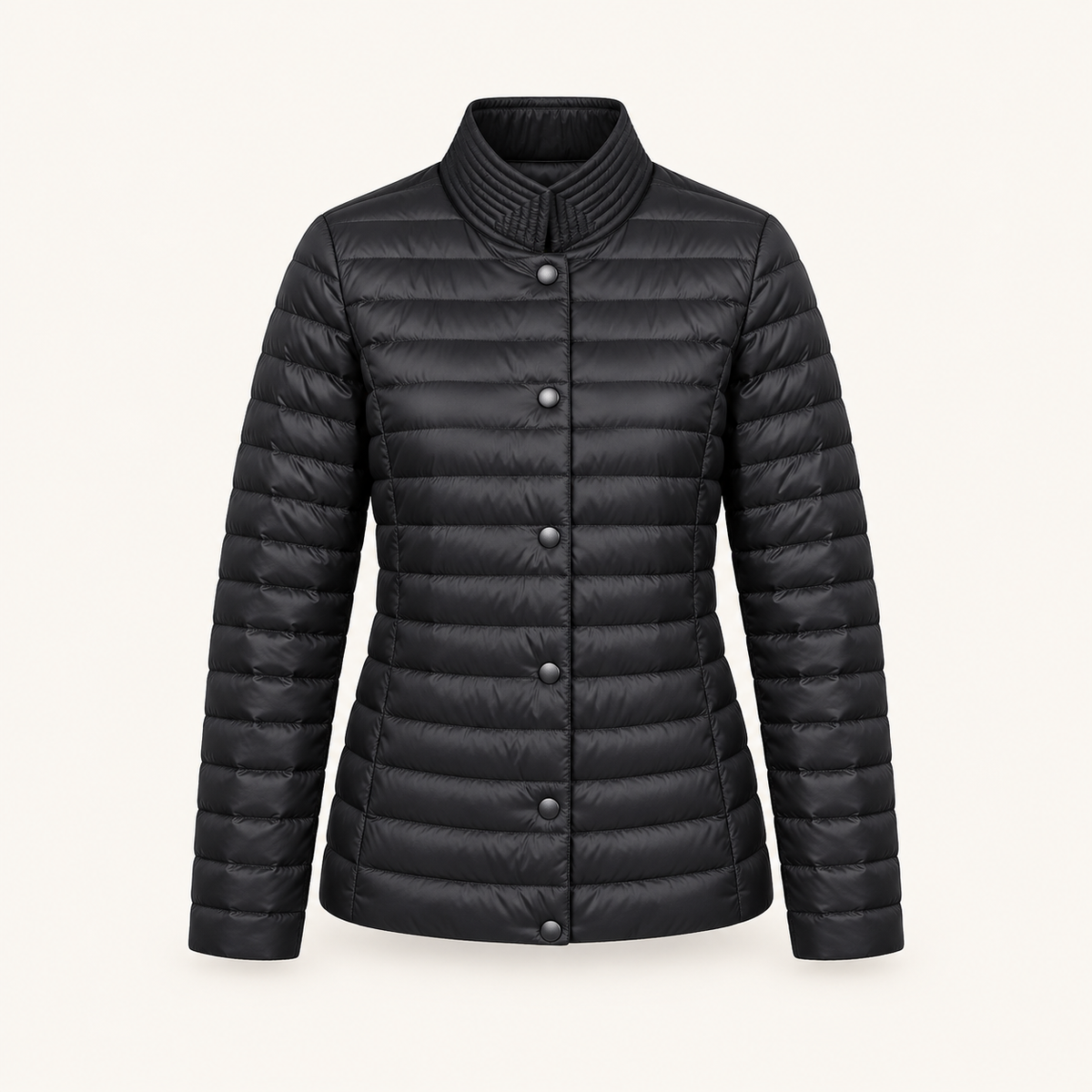 Doudoune randonnée femme noire – col montant