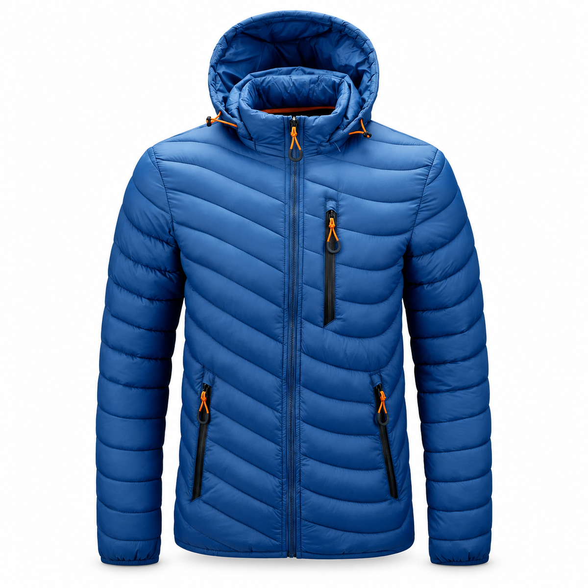 Doudoune respirante homme - vue de face bleue