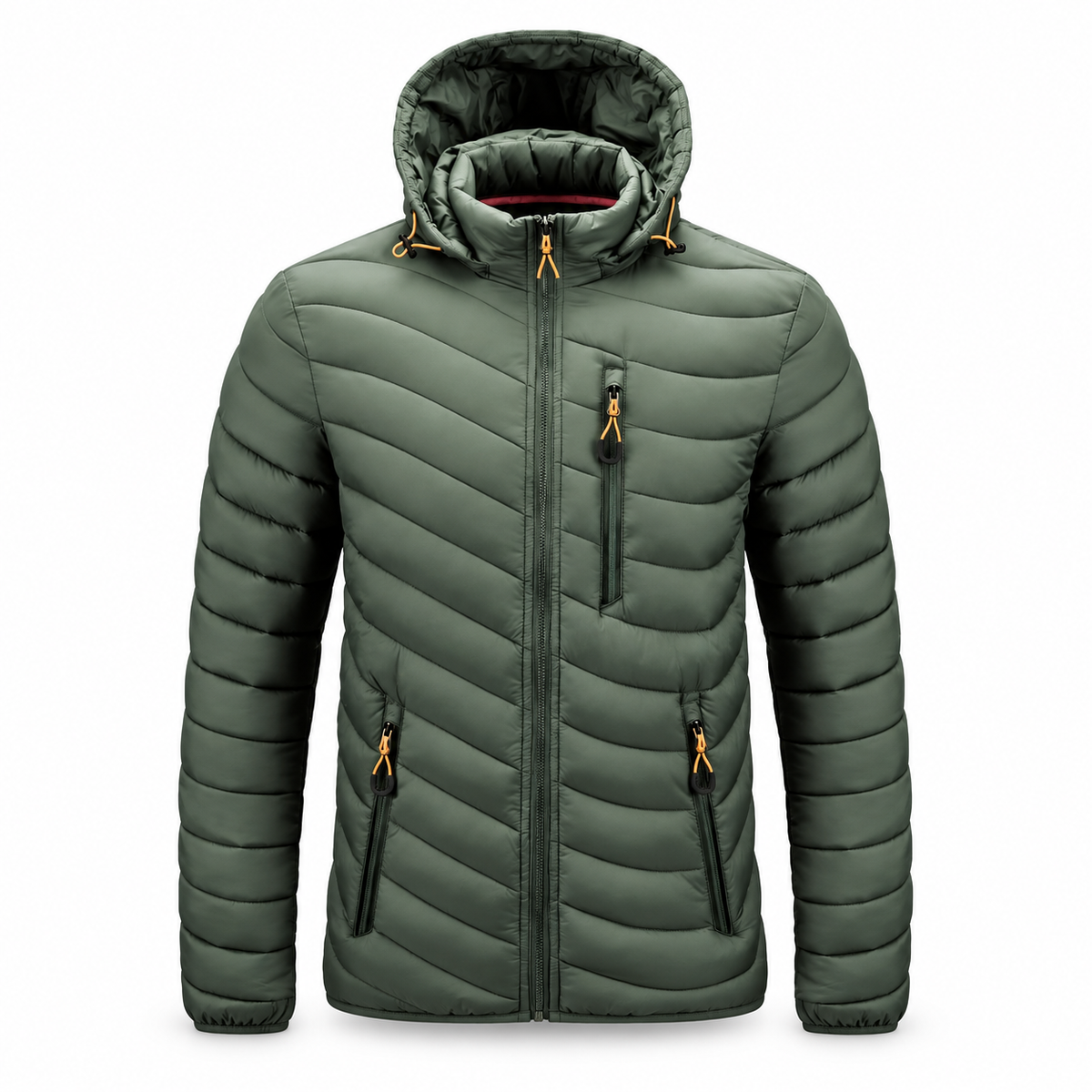 Doudoune respirante homme - vue de face verte