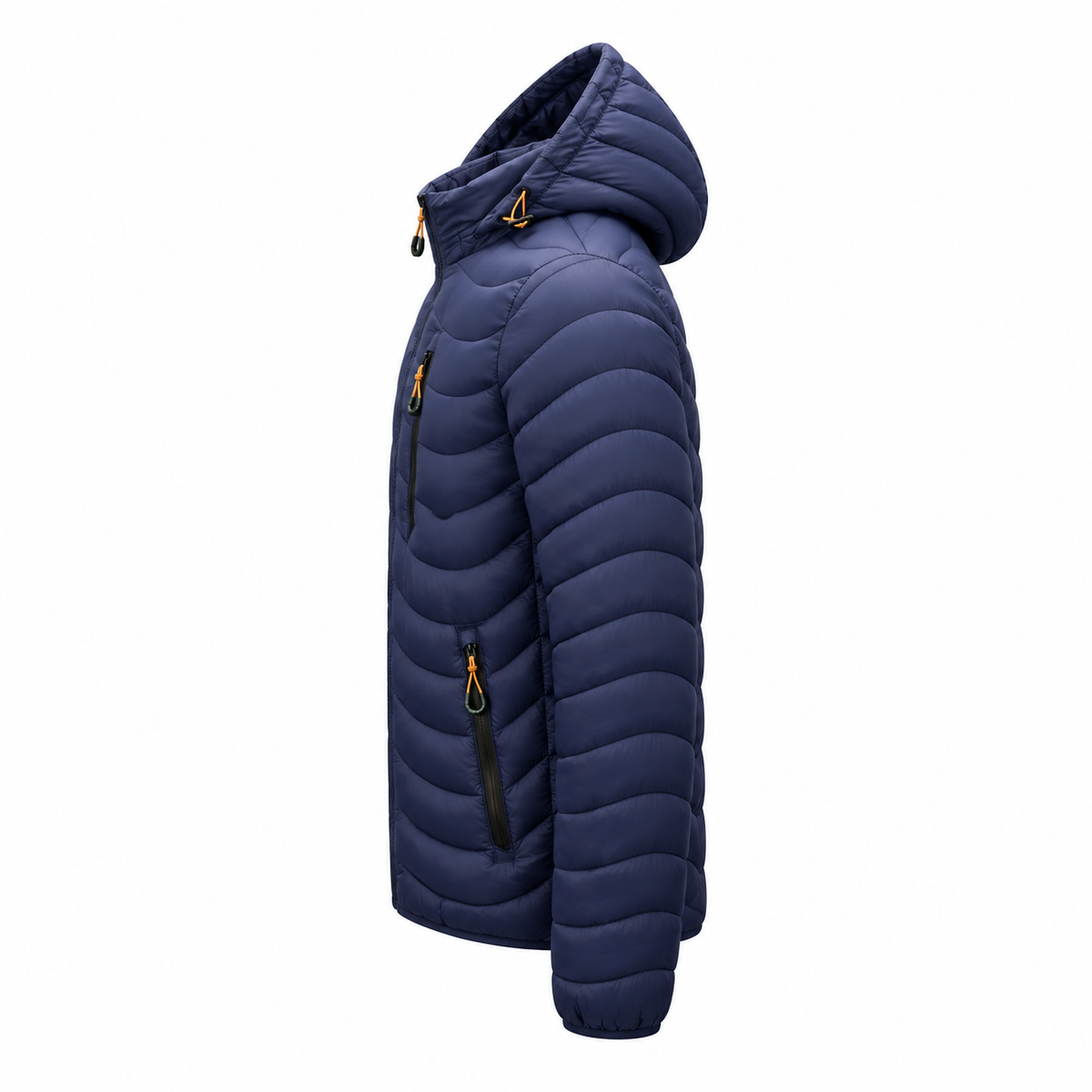 Doudoune respirante homme - vue de profil bleu marine