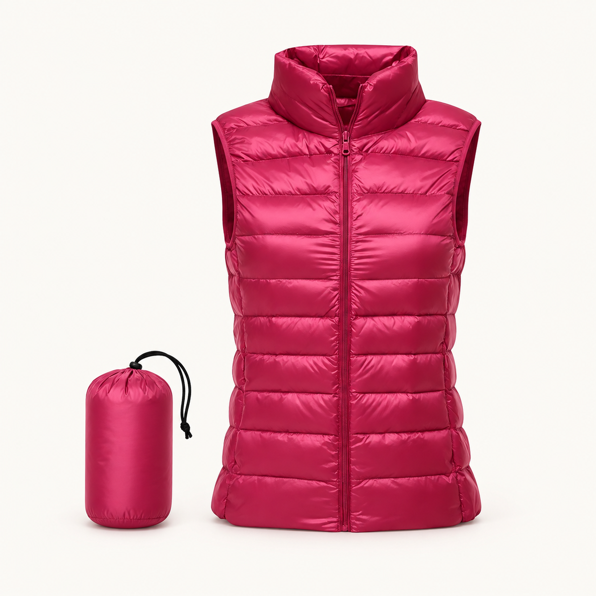 Doudoune sans manche randonnée femme – sac de rangement