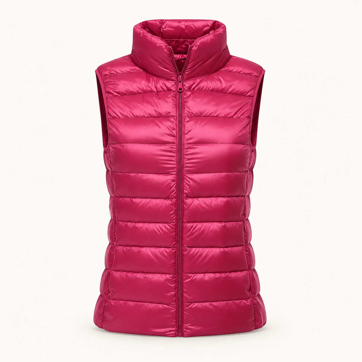 Doudoune sans manche randonnée femme – Fuchsia