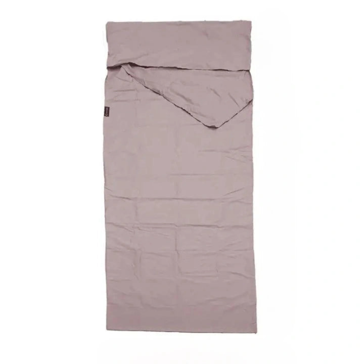 Drap de sac de couchage coton gris — packshot entier sans personne