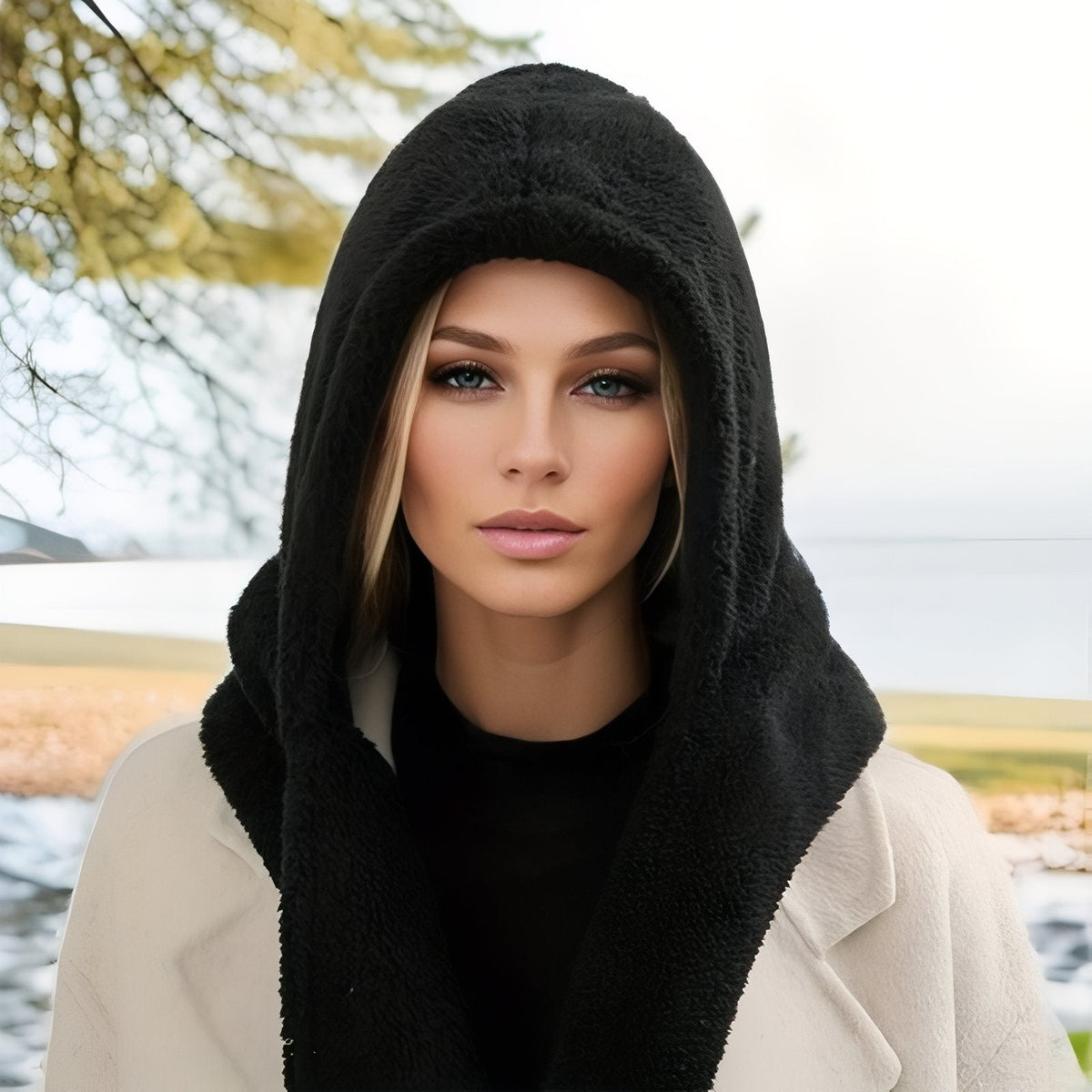 Écharpe Capuche Polaire Femme 5
