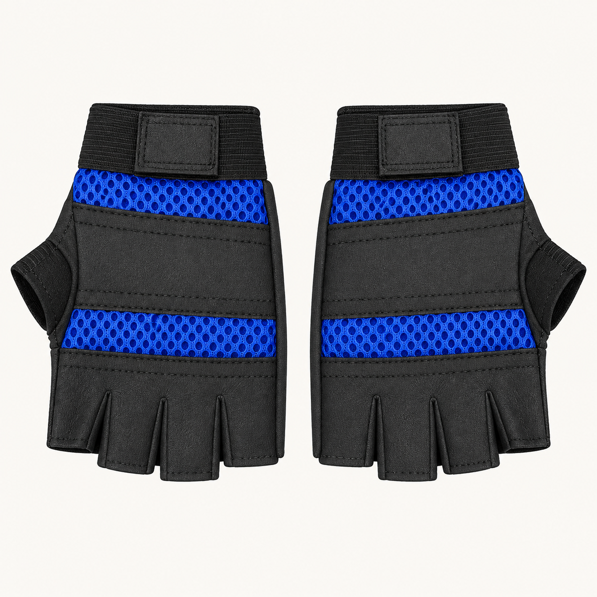 Gant alpinisme — paire bleue, vue dorsale