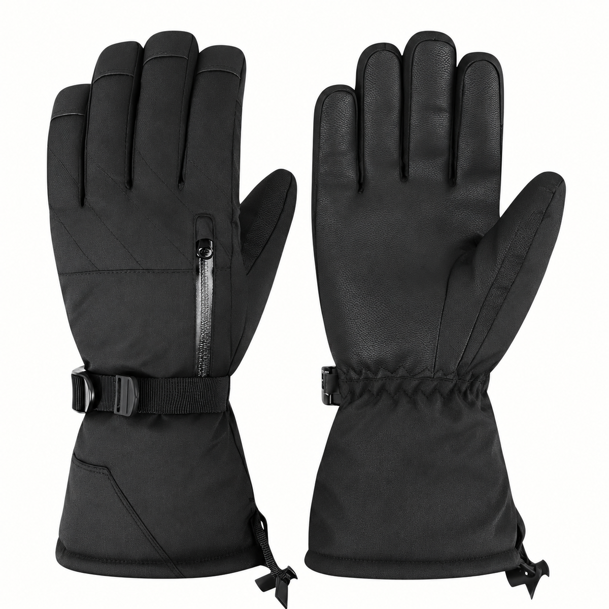 Gants tactiles randonnée — paire noir ébène — packshot principal