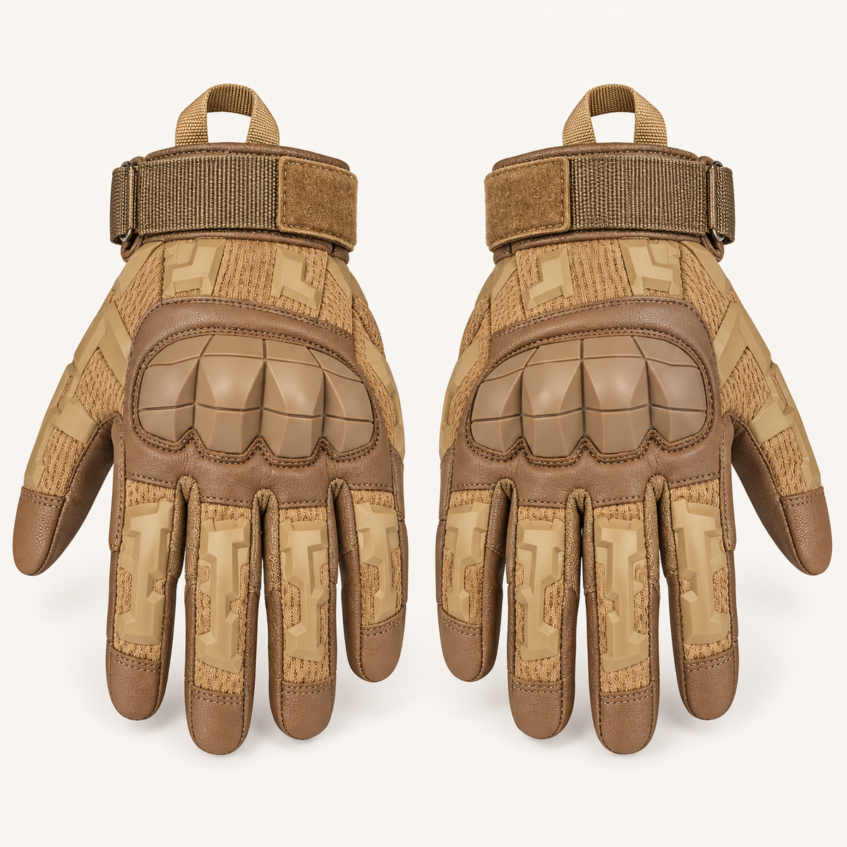 Paire de gants thermiques anti froid beiges – packshot