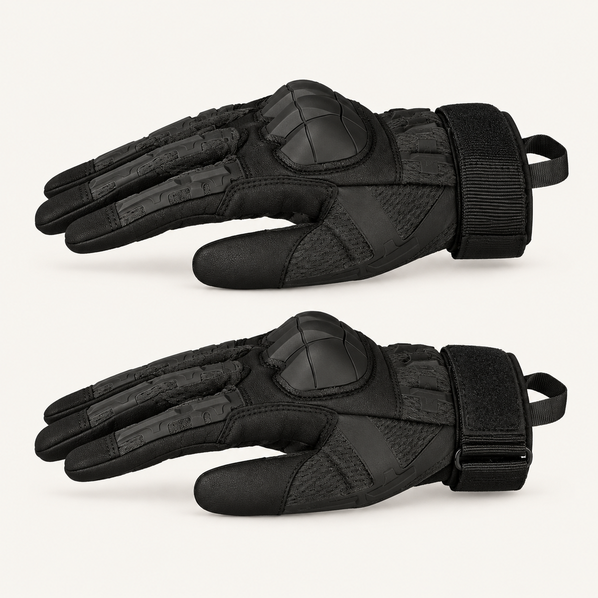 Gants thermiques anti froid noirs – profils latéraux