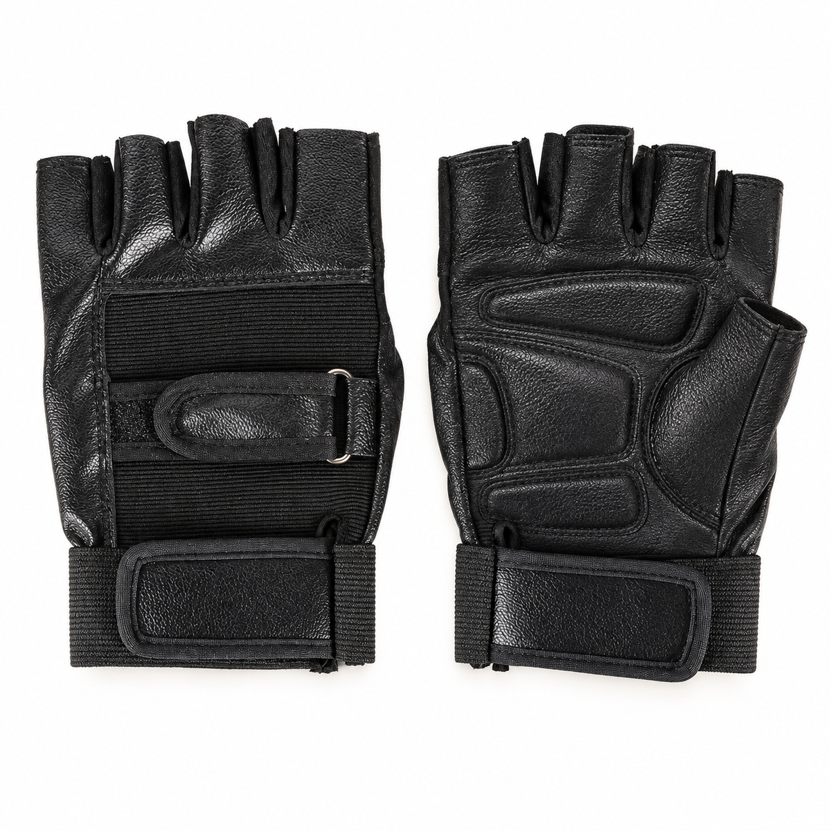 Gants cuir randonnée noirs – dos et paume