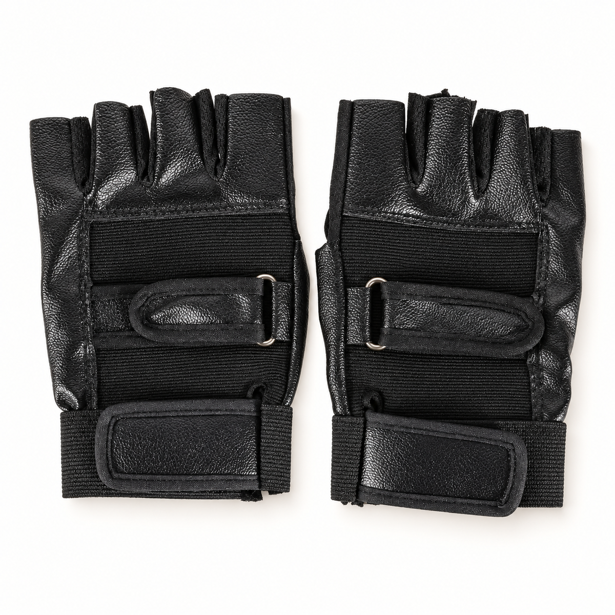 Gants cuir randonnée noirs – paire complète vue dorsale
