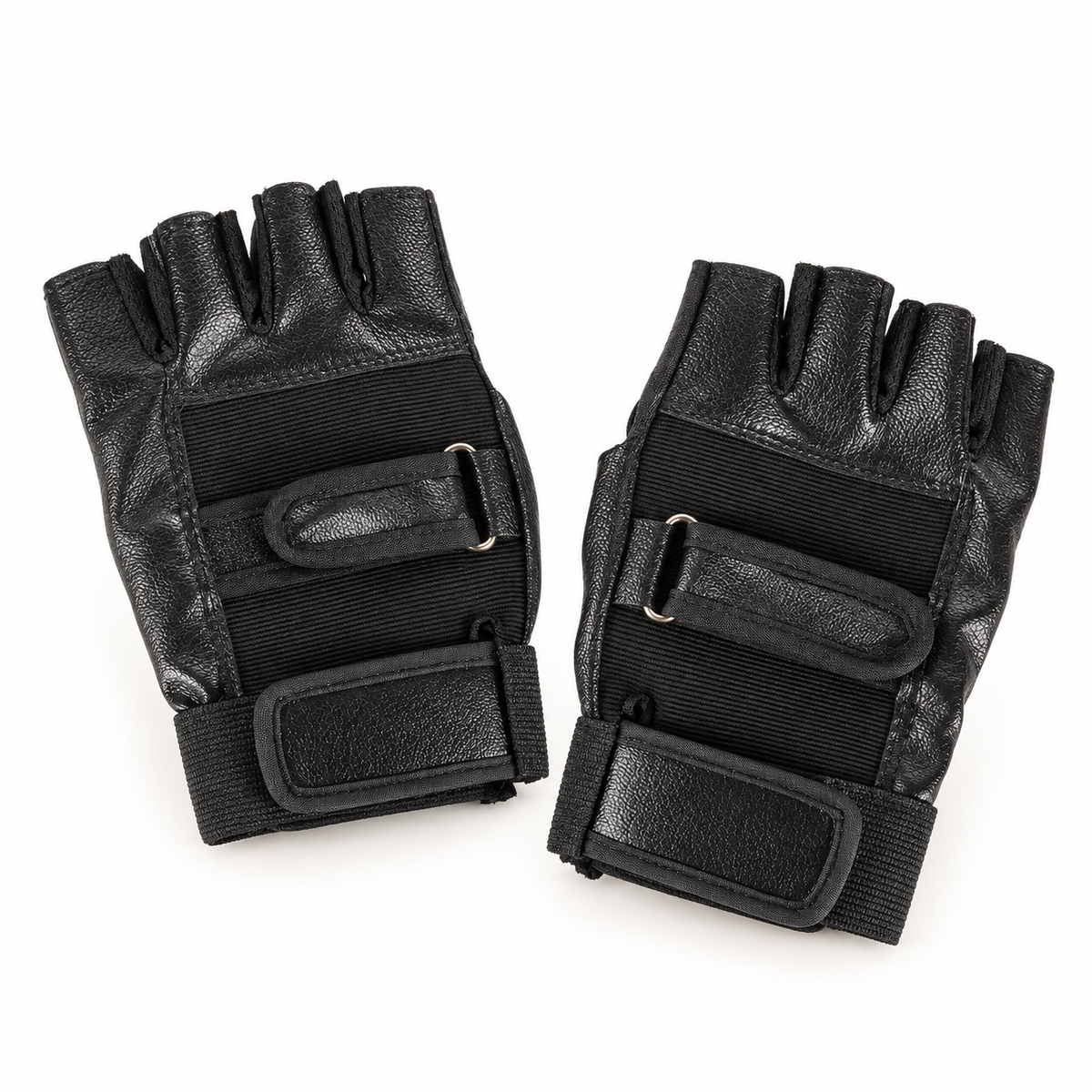 Gants cuir randonnée noirs – vue trois-quarts
