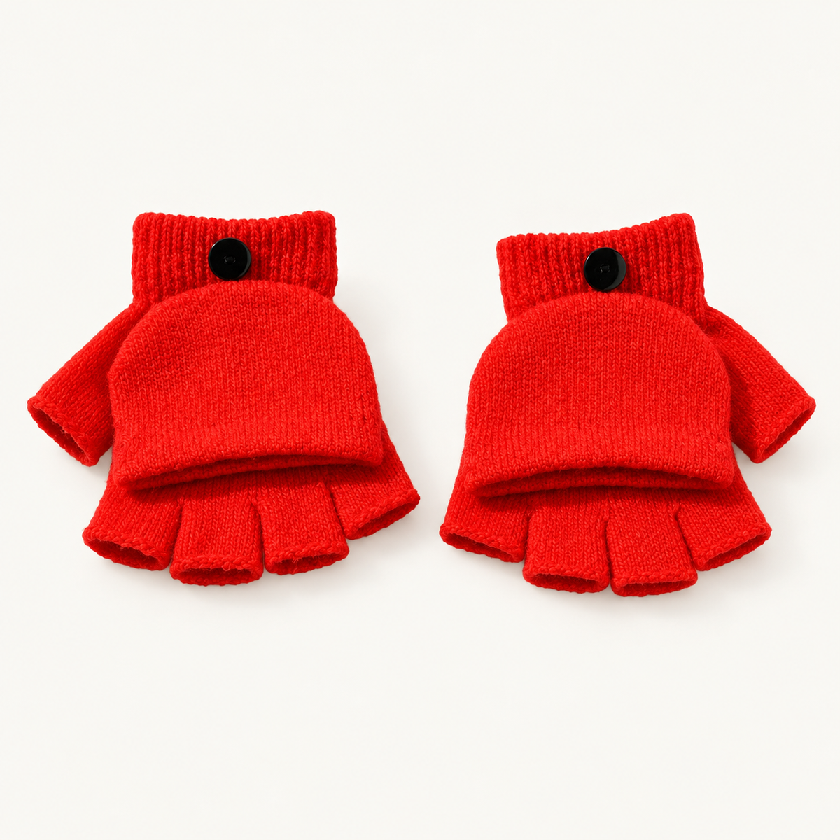 Gants de randonnée fille rouges – profil de la maille et des rabats