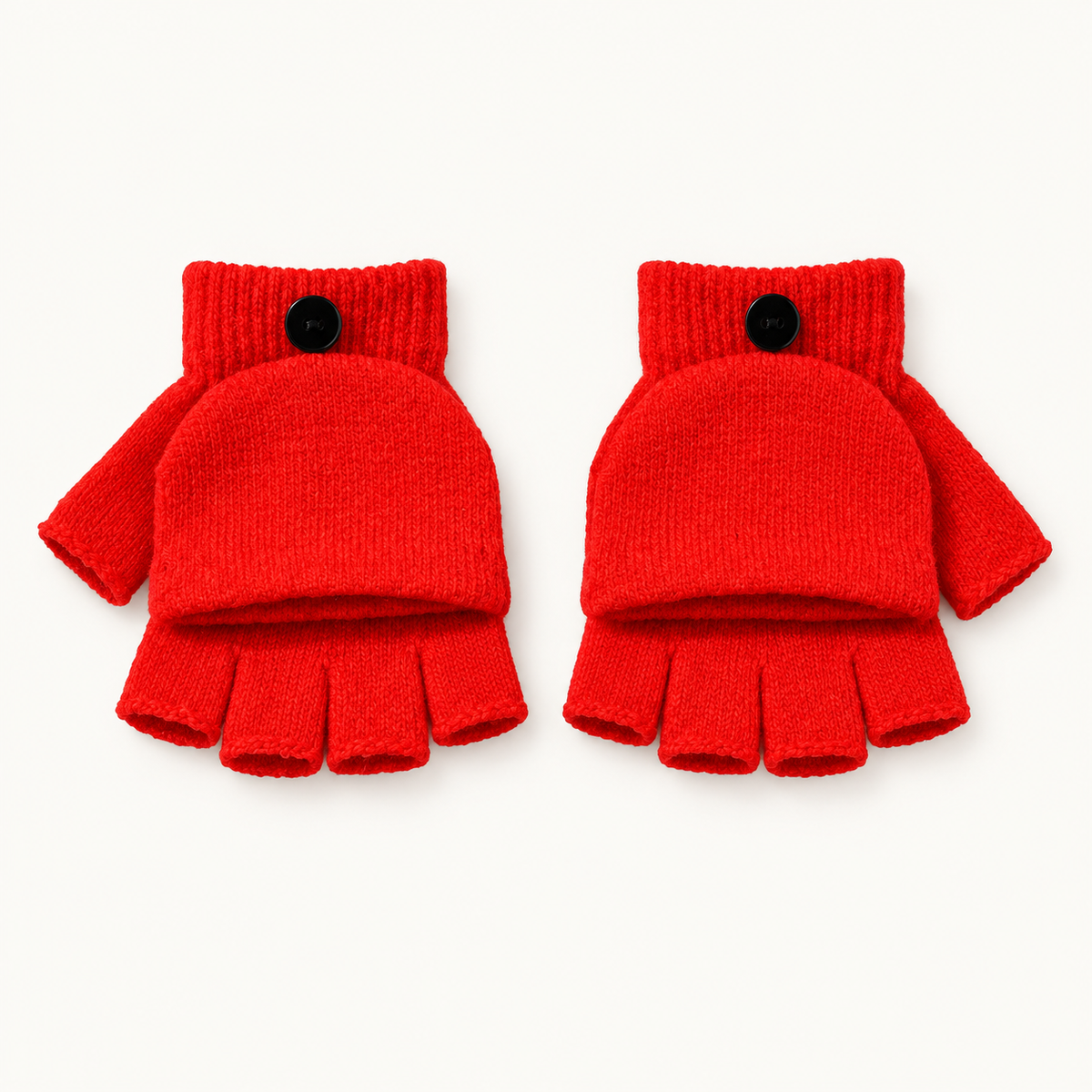 Gants de randonnée fille rouges – rabats ouverts et doigts libres