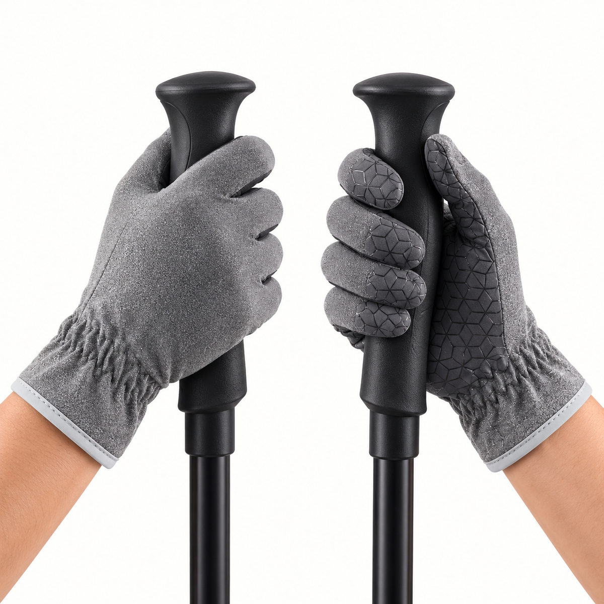 Gants fins randonnée — préhension de bâtons