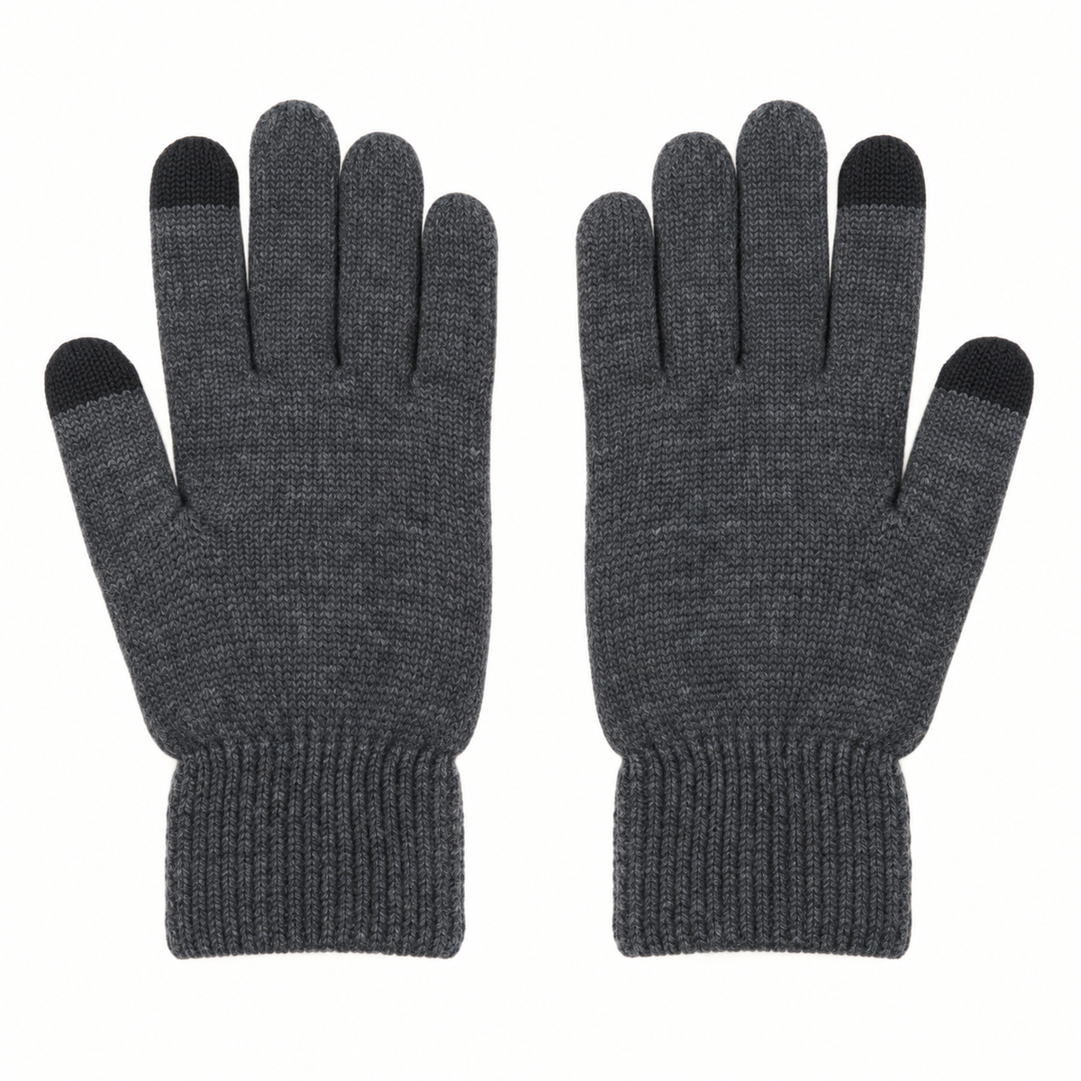 Gants laine randonnée gris losange – paumes