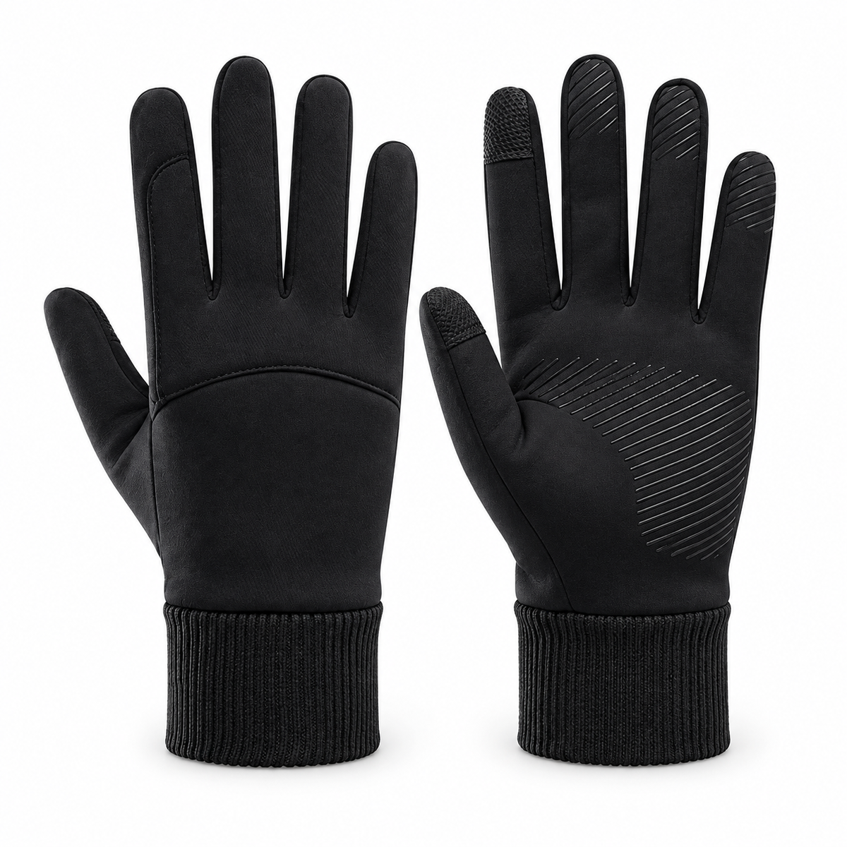 Gants pour randonnée raquette noirs - bouts tactiles