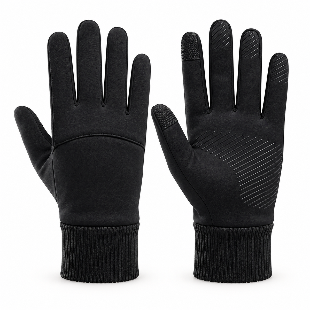 Gants pour randonnée raquette noirs - paire vue de dos