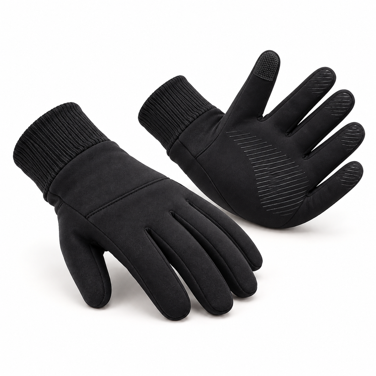 Gants pour randonnée raquette noirs - vue de profil