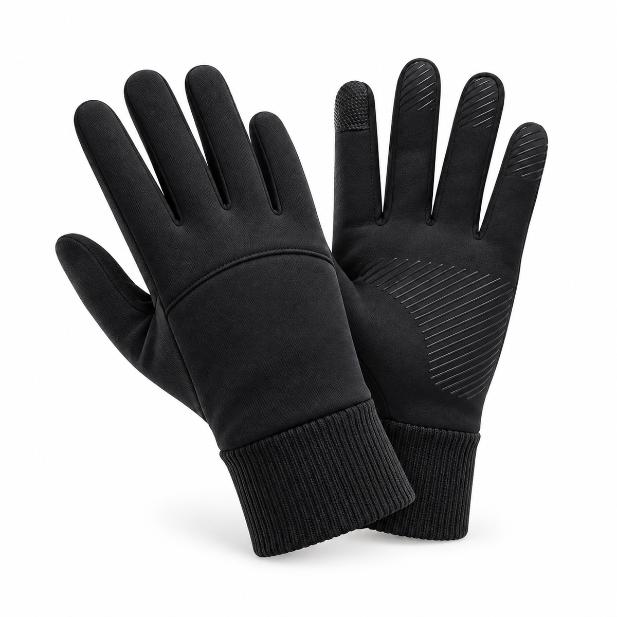 Gants pour randonnée raquette noirs - vue trois-quarts