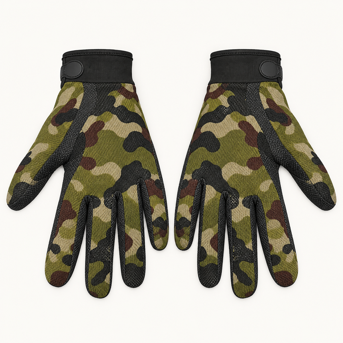 Gants randonnée été — paire camouflage — vue à plat