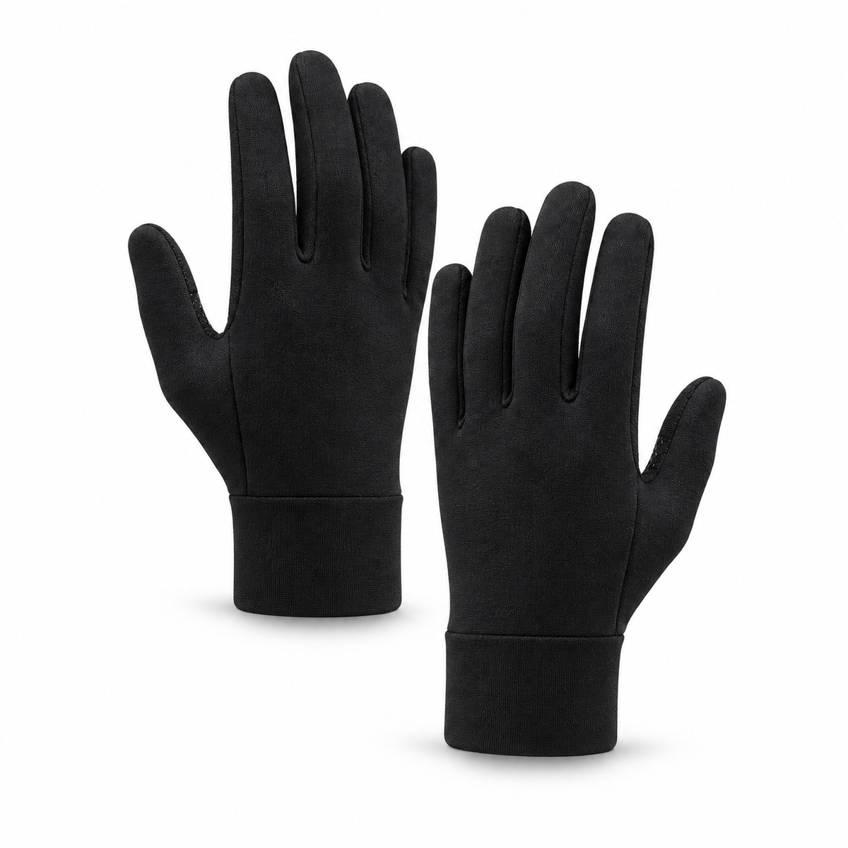Gants thermiques femme noirs – dos en textile souple