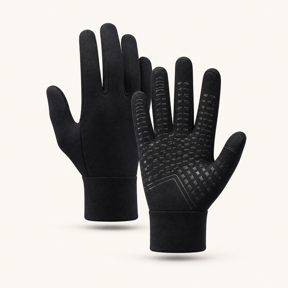 Paire de gants thermiques femme noirs – packshot