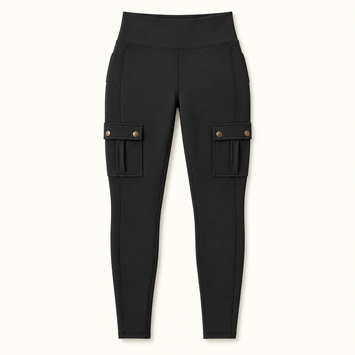 Legging chaud déperlant de randonnée noir – packshot