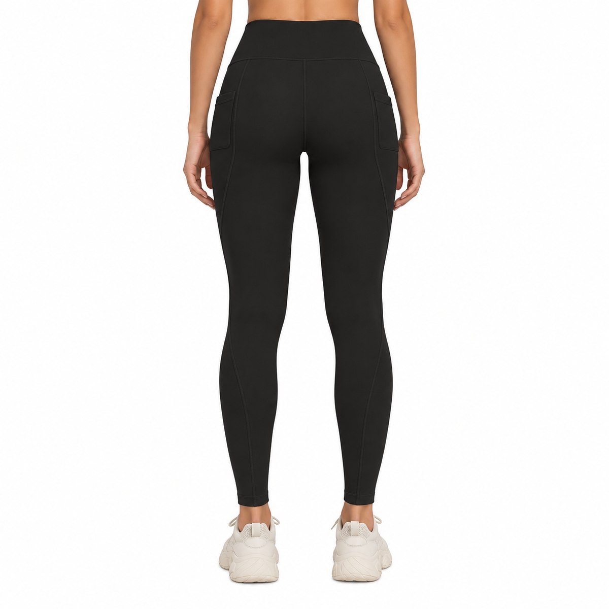 Legging imperméable noir porté — dos